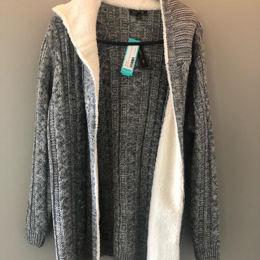 Lety & Me Sherpa lined cardigan!